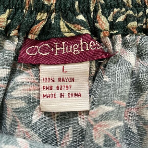 CC Hughes Long Green Cottagecore Prairie Skirt Vines L - Picture 6 of 7